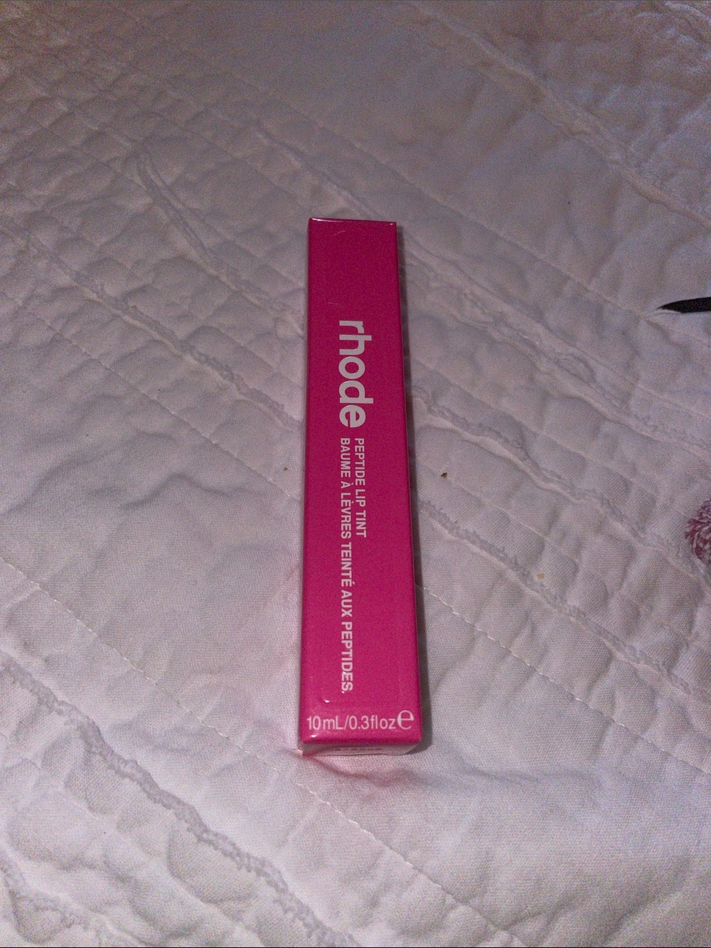 RHODE Peptide Lip Tint in Hot Pink Box